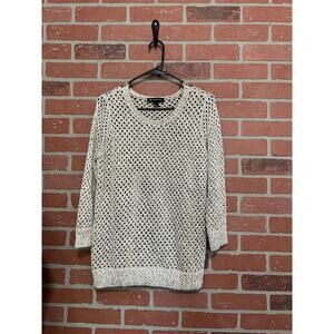 INC International Concepts Crochet Sequin Sweater - XL